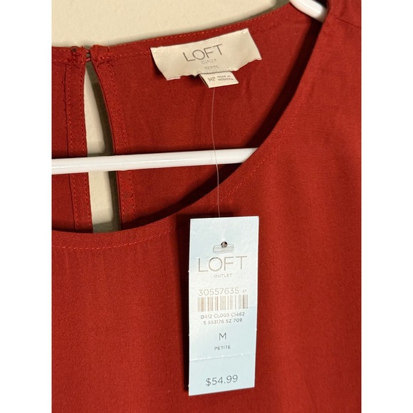 LOFT Ruffle‎ Long Sleeve Blouse Top Peplum Romantic Med Office Business Casual - Picture 4 of 11